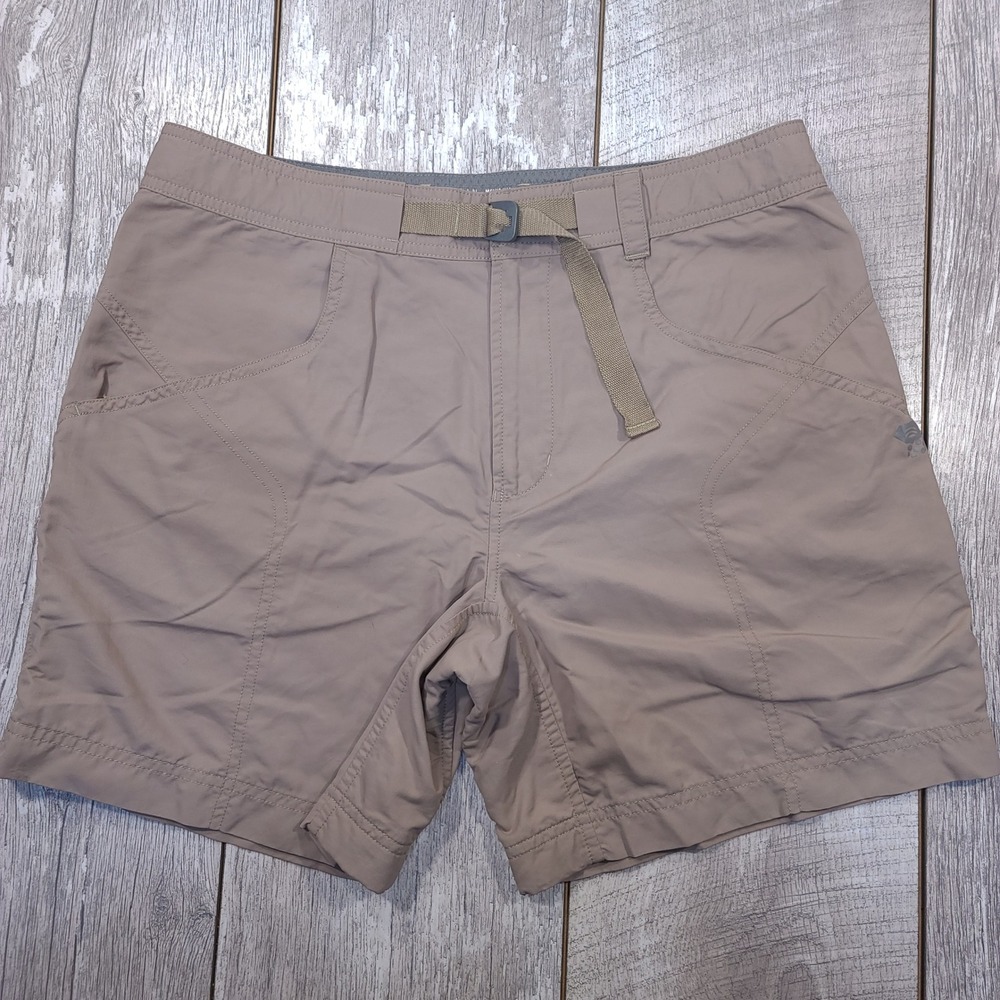 Mountain Hardwear Canyon Hiking Shorts Mens 32 Tan Nylon Integrated Belt